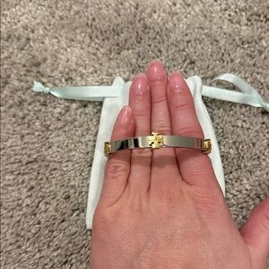 Tory Burch Elegant Gold and Silver Bracelet